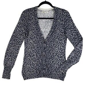 Old Navy XS Womens Black & White Polka Dot Cardigan Sweater warm fall casual